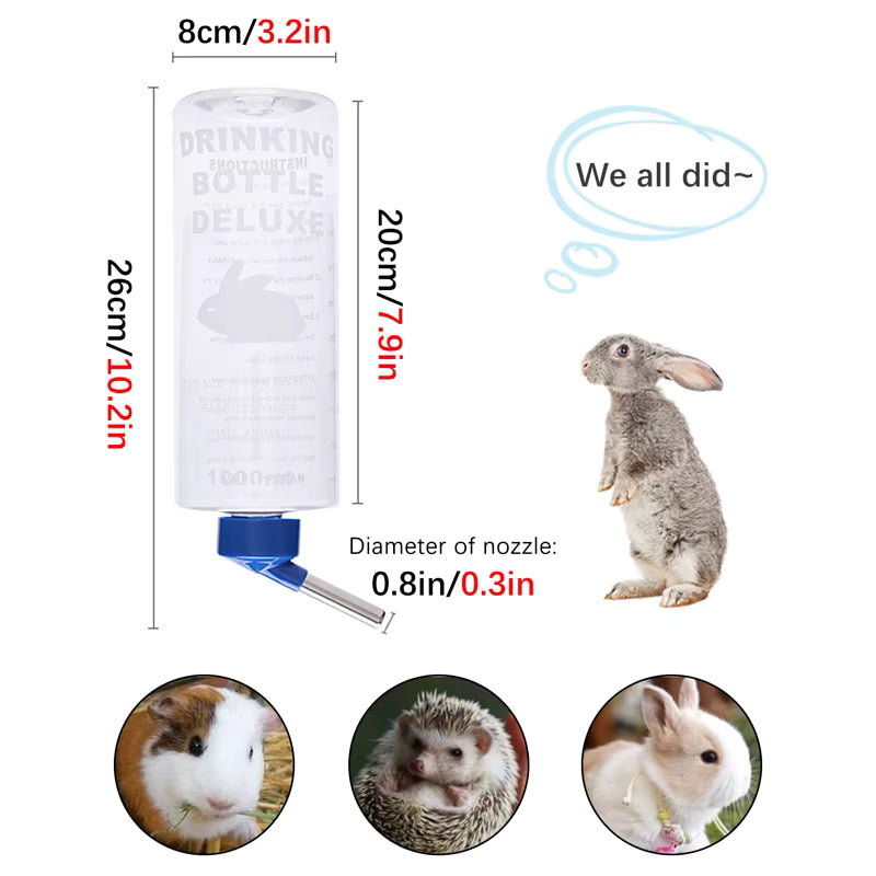 Beverino Automatico Anti-Goccia 500ml per Piccoli Animali
